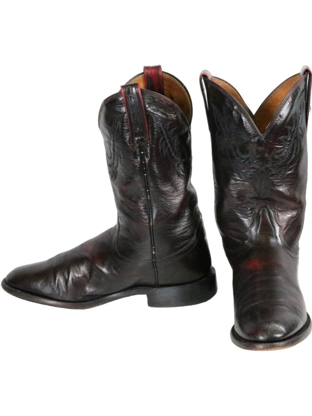 Nocona Cowboy Boots Mens 8 D Deep Oxblood Leather Red Country Western Shoes